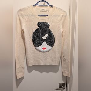 Alice & Olivia Peekaboo Staceface Sweater